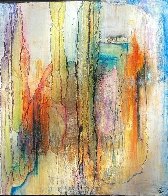 Refuge — Acrylique et encre, Jean-Jacques Lacote