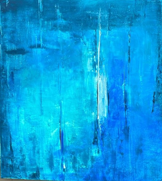 Abstraction bleue — Acrylique, Jean-Jacques Lacote